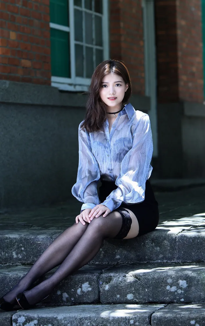 [Mzsock] NO.142 Chen Yifei OL black silk high heels beautiful legs street photography#[59P]-25