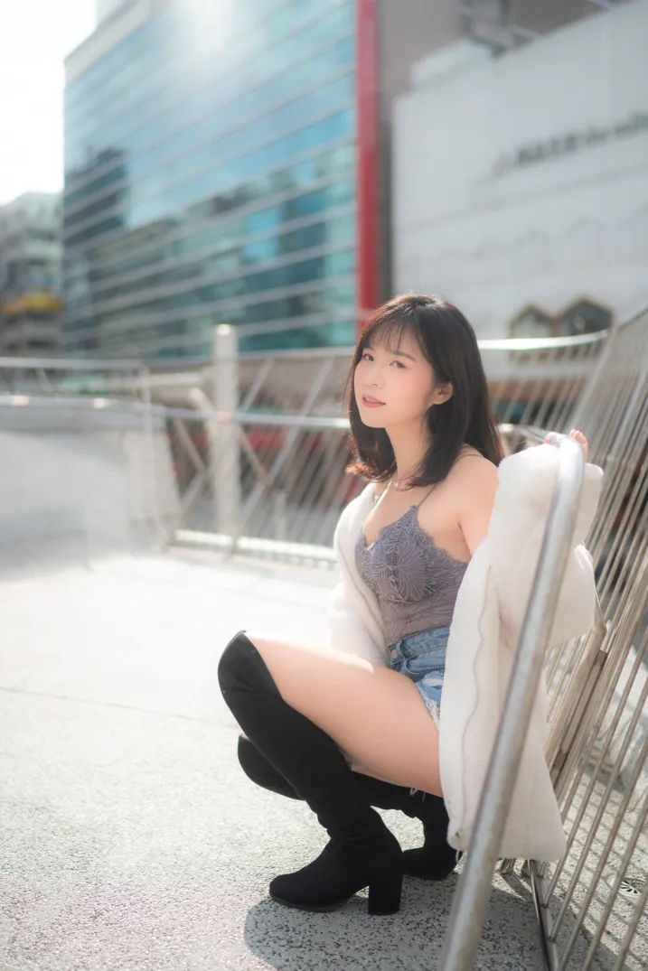 [Mzsock] NO.215 YoYo denim shorts and boots street photography#[105P]-85