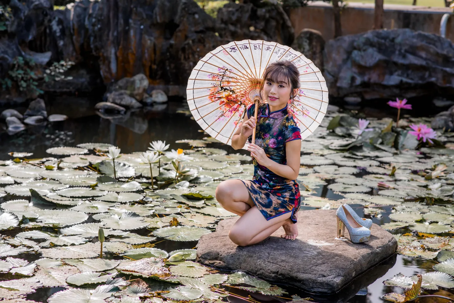 [Mzsock] NO.194 Yu Chen short cheongsam high heels beautiful legs street photography#[105P]-97